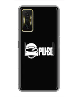 Чехол для Xiaomi POCO F4 GT с картинкой «PUBG — классический лого» Чехол для Xiaomi POCO F4 GT с картинкой «PUBG — классический лого»