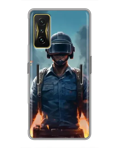 Чехол для Xiaomi POCO F4 GT с картинкой «PUBG — реалистичный герой»