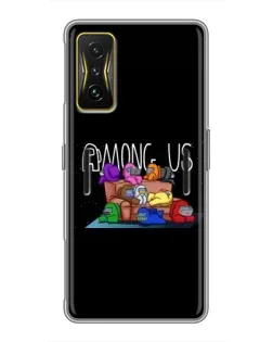 Чехол для Xiaomi POCO F4 GT с картинкой «Логотип Among Us»