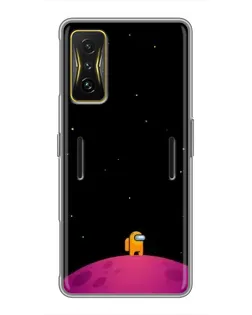 Чехол для Xiaomi POCO F4 GT с картинкой «Одинокий герой на планете»