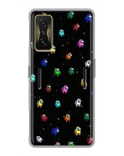 Чехол для Xiaomi POCO F4 GT с картинкой «Экипаж Among Us»