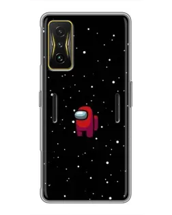 Чехол для Xiaomi POCO F4 GT с картинкой «Красный Among Us»