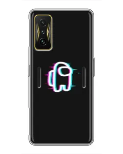 Чехол для Xiaomi POCO F4 GT с картинкой «Among Us неон»