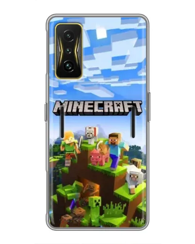 Чехол для Xiaomi POCO F4 GT с картинкой «Minecraft классический мир»