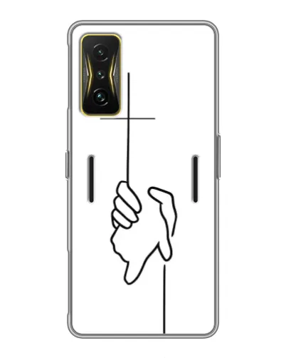 Чехол для Xiaomi POCO F4 GT с картинкой «Рука держит»