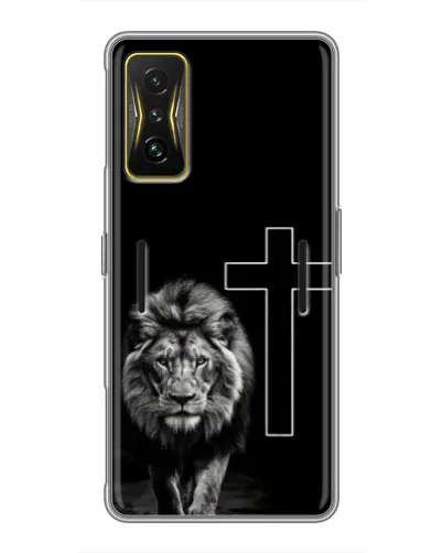 Чехол для Xiaomi POCO F4 GT с картинкой «Лев и Крест»