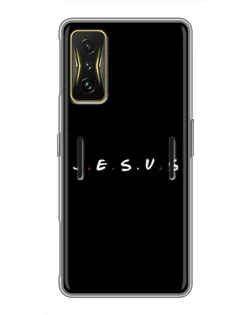 Чехол для Xiaomi POCO F4 GT с картинкой «Точки веры J.E.S.U.S.»