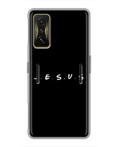 Чехол для Xiaomi POCO F4 GT с картинкой «Точки веры J.E.S.U.S.»