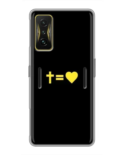 Чехол для Xiaomi POCO F4 GT с картинкой «Сердце и Крест»