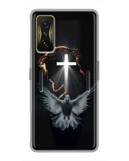 Чехол для Xiaomi POCO F4 GT с картинкой «Голубь и Свет»