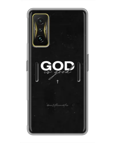 Чехол для Xiaomi POCO F4 GT с картинкой «GOD — Бог над всем»