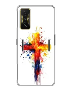 Чехол для Xiaomi POCO F4 GT с картинкой «Акварельный крест»