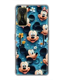 Чехол для Xiaomi POCO F4 GT с картинкой «Паттерн Микки и Минни»