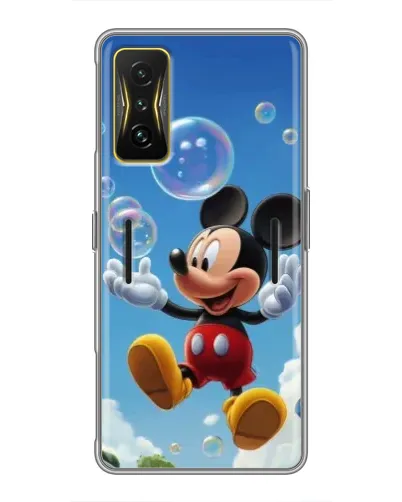 Чехол для Xiaomi POCO F4 GT с картинкой «Mickey и мыльные пузыри» Чехол для Xiaomi POCO F4 GT с картинкой «Mickey и мыльные пузыри»