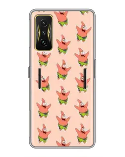 Чехол для Xiaomi POCO F4 GT с картинкой «Патрик Стар паттерн»