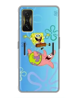 Чехол для Xiaomi POCO F4 GT с картинкой «Спанч Боб и Патрик»
