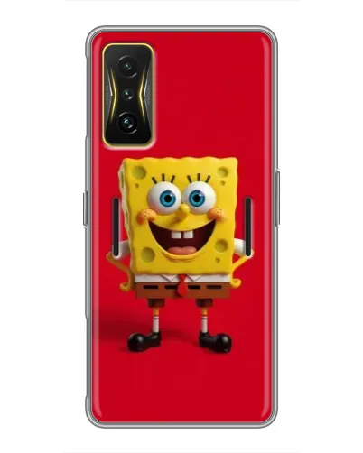 Чехол для Xiaomi POCO F4 GT с картинкой «Спанч Боб на красном» Чехол для Xiaomi POCO F4 GT с картинкой «Спанч Боб на красном»