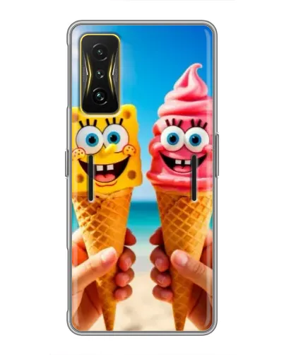 Чехол для Xiaomi POCO F4 GT с картинкой «Спанч Боб мороженое» Чехол для Xiaomi POCO F4 GT с картинкой «Спанч Боб мороженое»