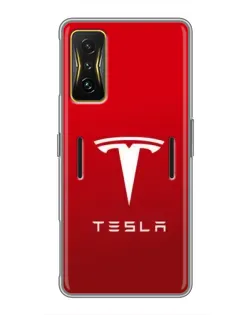 Чехол для Xiaomi POCO F4 GT с картинкой «Tesla Red Classic» Чехол для Xiaomi POCO F4 GT с картинкой «Tesla Red Classic»