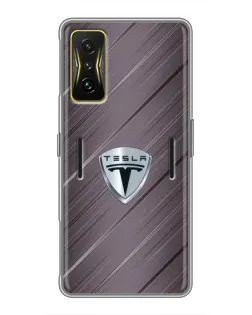 Чехол для Xiaomi POCO F4 GT с картинкой «Металлическая текстура Tesla» Чехол для Xiaomi POCO F4 GT с картинкой «Металлическая текстура Tesla»