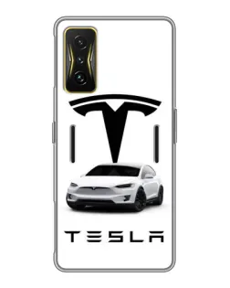 Чехол для Xiaomi POCO F4 GT с картинкой «Tesla White Style» Чехол для Xiaomi POCO F4 GT с картинкой «Tesla White Style»