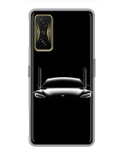 Чехол для Xiaomi POCO F4 GT с картинкой «Фары Tesla Night» Чехол для Xiaomi POCO F4 GT с картинкой «Фары Tesla Night»