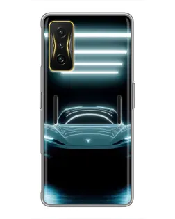 Чехол для Xiaomi POCO F4 GT с картинкой «Tesla в неоне» Чехол для Xiaomi POCO F4 GT с картинкой «Tesla в неоне»