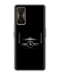 Чехол для Xiaomi POCO F4 GT с картинкой «Mercedes — абстрактные линии» Чехол для Xiaomi POCO F4 GT с картинкой «Mercedes — абстрактные линии»
