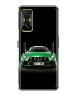 Чехол для Xiaomi POCO F4 GT с картинкой «Mercedes — неоновый лого»