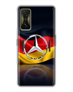 Чехол для Xiaomi POCO F4 GT с картинкой «Mercedes — флаг Германии»