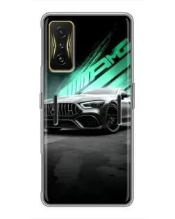 Чехол для Xiaomi POCO F4 GT с картинкой «Темный Mercedes AMG»
