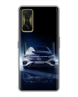Чехол для Xiaomi POCO F4 GT с картинкой «Ночной Mercedes EQ»