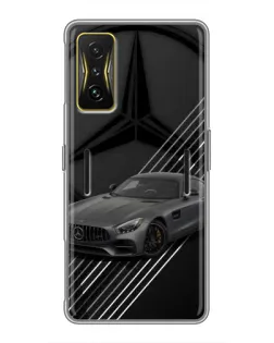 Чехол для Xiaomi POCO F4 GT с картинкой «Mercedes AMG — графика»