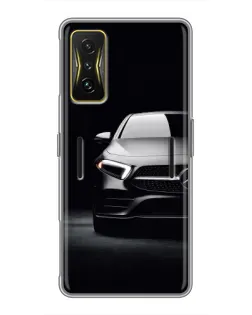 Чехол для Xiaomi POCO F4 GT с картинкой «Свет фар Mercedes»