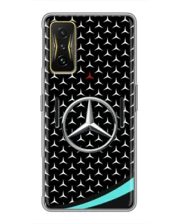 Чехол для Xiaomi POCO F4 GT с картинкой «Mercedes — бирюзовый акцент»
