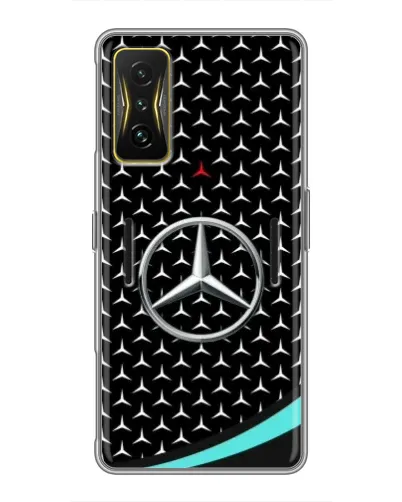 Чехол для Xiaomi POCO F4 GT с картинкой «Mercedes — бирюзовый акцент» Чехол для Xiaomi POCO F4 GT с картинкой «Mercedes — бирюзовый акцент»
