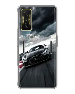 Чехол для Xiaomi POCO F4 GT с картинкой «Гоночный Mercedes AMG»