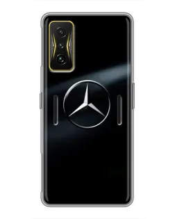 Чехол для Xiaomi POCO F4 GT с картинкой «Mercedes на металле» Чехол для Xiaomi POCO F4 GT с картинкой «Mercedes на металле»