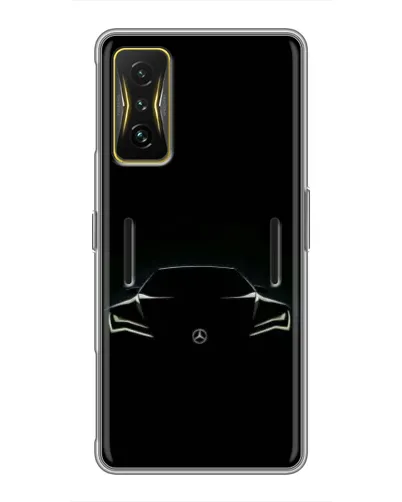 Чехол для Xiaomi POCO F4 GT с картинкой «Mercedes — силуэт авто» Чехол для Xiaomi POCO F4 GT с картинкой «Mercedes — силуэт авто»