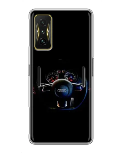 Чехол для Xiaomi POCO F4 GT с картинкой «Салон Audi — руль»