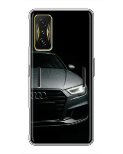 Чехол для Xiaomi POCO F4 GT с картинкой «Audi — детализация кузова» Чехол для Xiaomi POCO F4 GT с картинкой «Audi — детализация кузова»