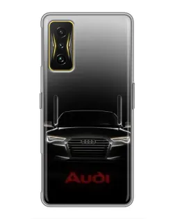 Чехол для Xiaomi POCO F4 GT с картинкой «Audi — градиентный контур» Чехол для Xiaomi POCO F4 GT с картинкой «Audi — градиентный контур»