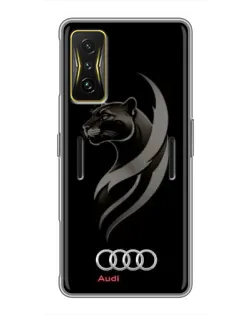 Чехол для Xiaomi POCO F4 GT с картинкой «Графика — пантера и Audi» Чехол для Xiaomi POCO F4 GT с картинкой «Графика — пантера и Audi»