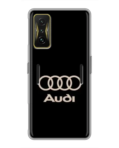 Чехол для Xiaomi POCO F4 GT с картинкой «Audi — золотой логотип»