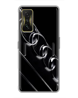Чехол для Xiaomi POCO F4 GT с картинкой «Audi — абстрактные кольца» Чехол для Xiaomi POCO F4 GT с картинкой «Audi — абстрактные кольца»
