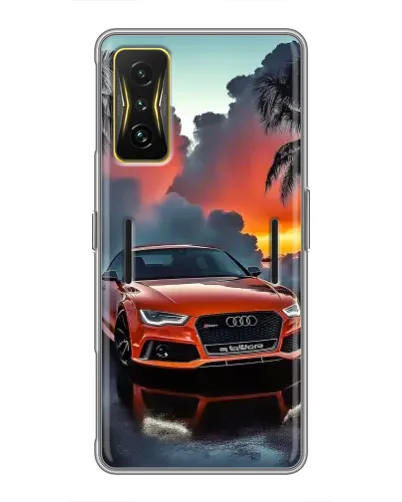 Чехол для Xiaomi POCO F4 GT с картинкой «Audi — закат»