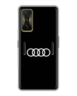 Чехол для Xiaomi POCO F4 GT с картинкой «Audi White Logo» Чехол для Xiaomi POCO F4 GT с картинкой «Audi White Logo»
