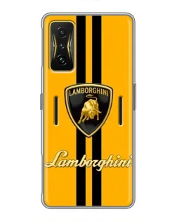Чехол для Xiaomi POCO F4 GT с картинкой «Lamborghini Stripe желтый»