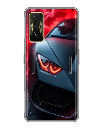 Чехол для Xiaomi POCO F4 GT с картинкой «Lamborghini красное сияние»