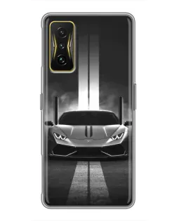 Чехол для Xiaomi POCO F4 GT с картинкой «Lamborghini симметрия дорог» Чехол для Xiaomi POCO F4 GT с картинкой «Lamborghini симметрия дорог»